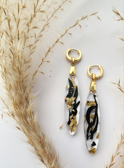 Long Oval-Black and Gold Collection