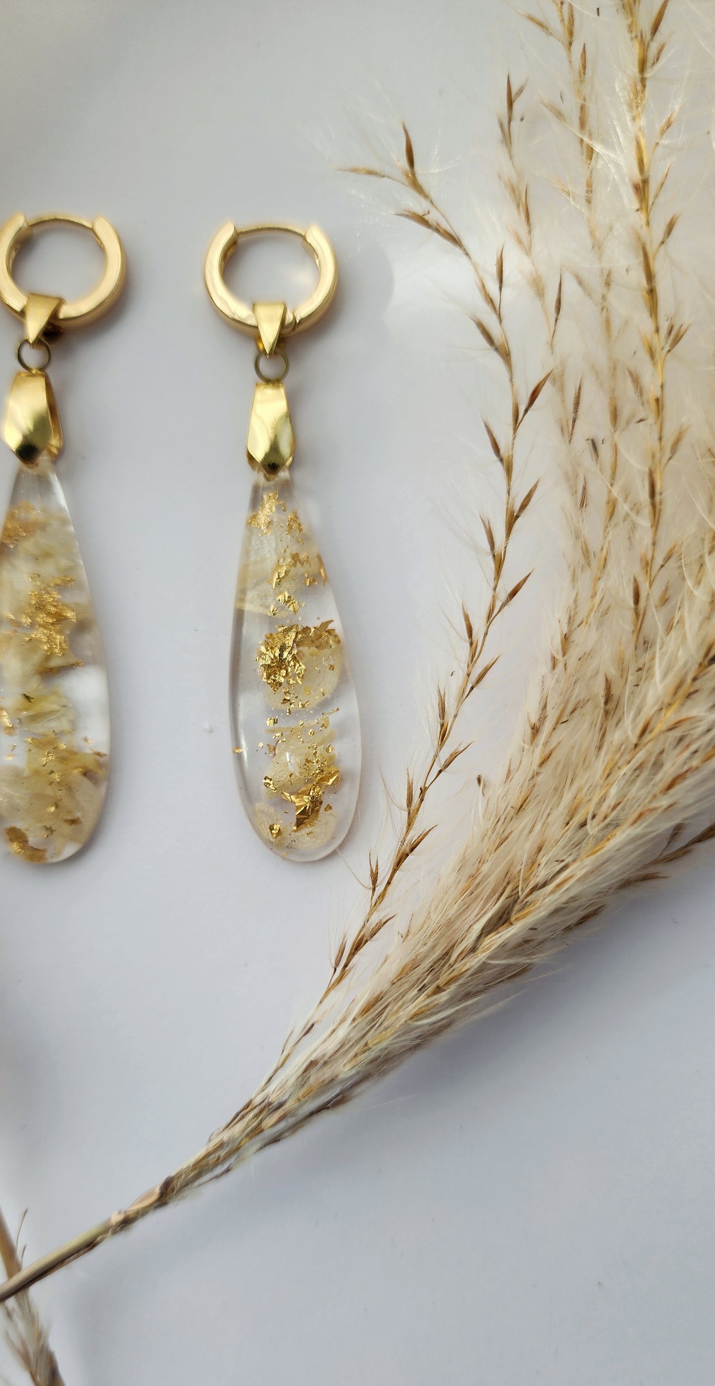 Large Tear Drop- Black and Gold Collection
